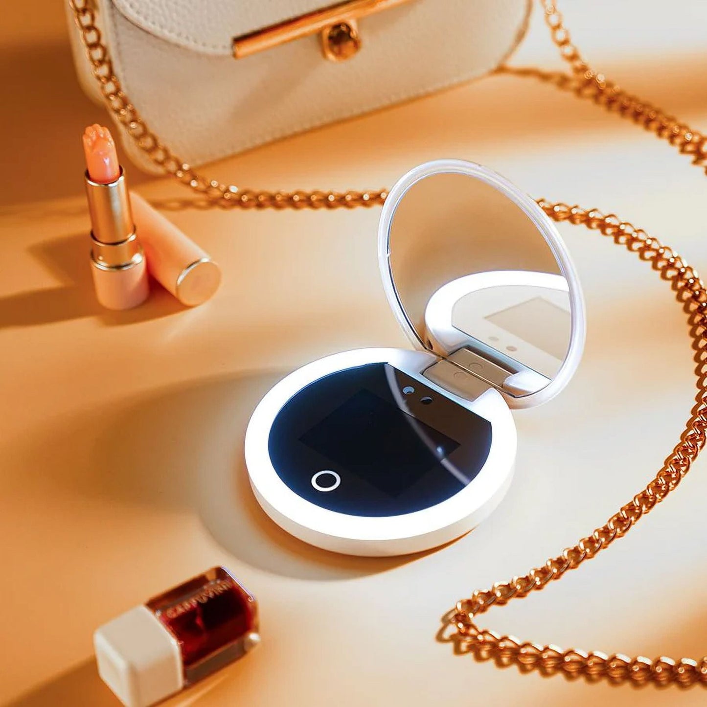 Cam Glow - Travel Compact Mirror With UV Camera