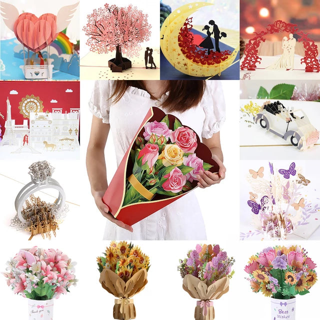 Gami Flora - 3D Pop Up Flower Bouquet