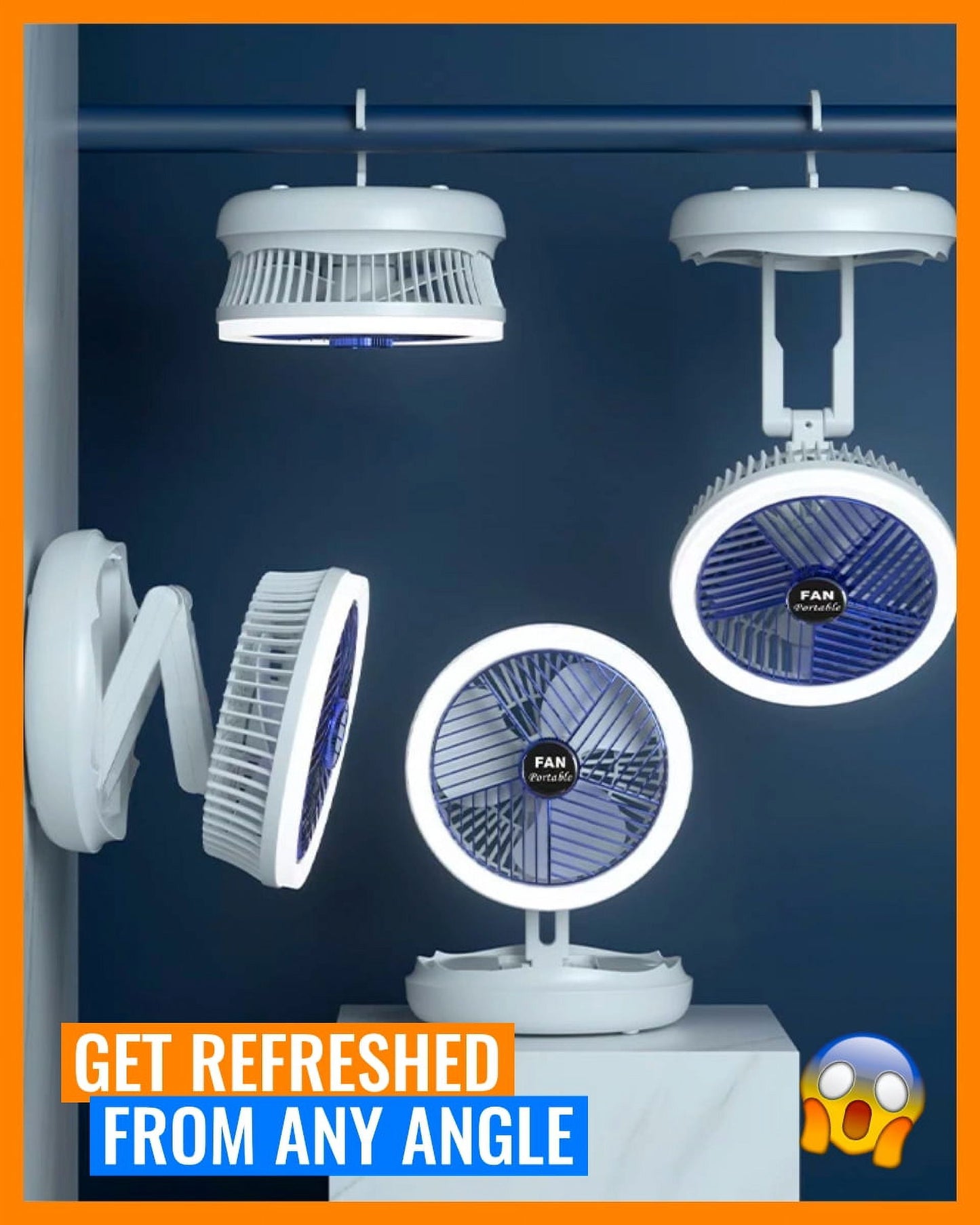 Flow Sleep - Portable Air Circulator Fan with Night Light