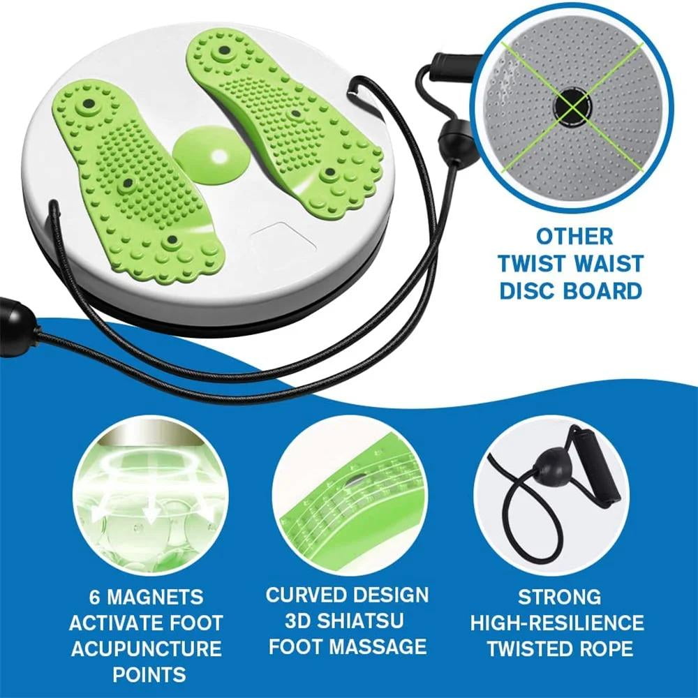 Ease Twist - Massage Waist Twisting Board with Pull Rope