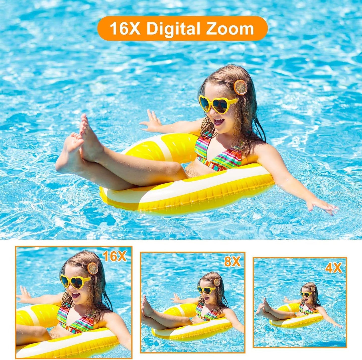 Snap Tot - 16X Zoom 1080P Digital Camera for Kids