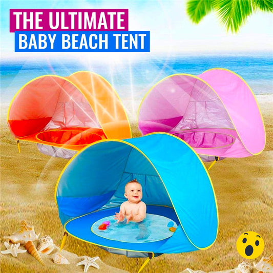 Hub Pop - Portable Pop Up Baby Beach Tent (Blue)