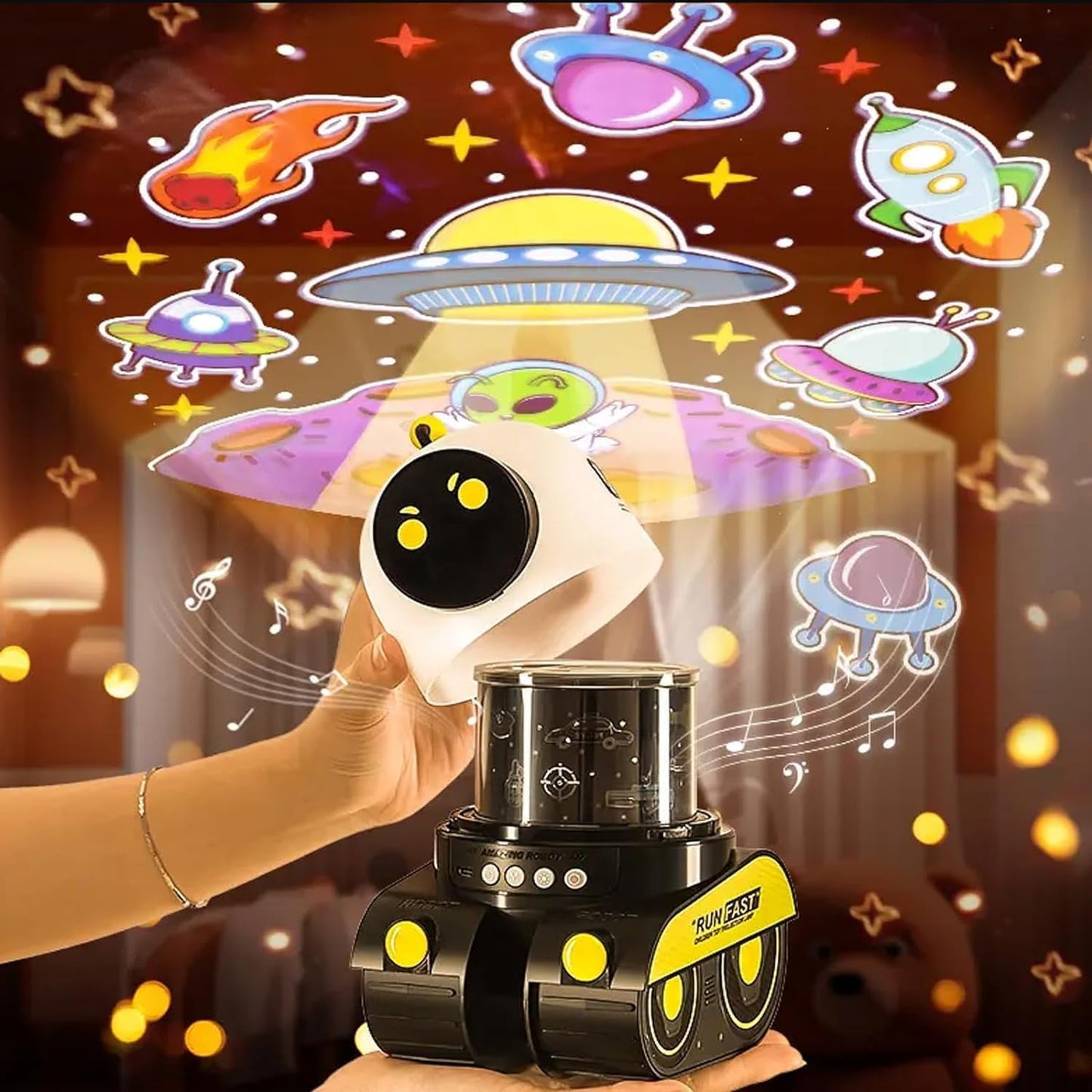 AstroBot - Robot Starry Sky Car Projector with Music