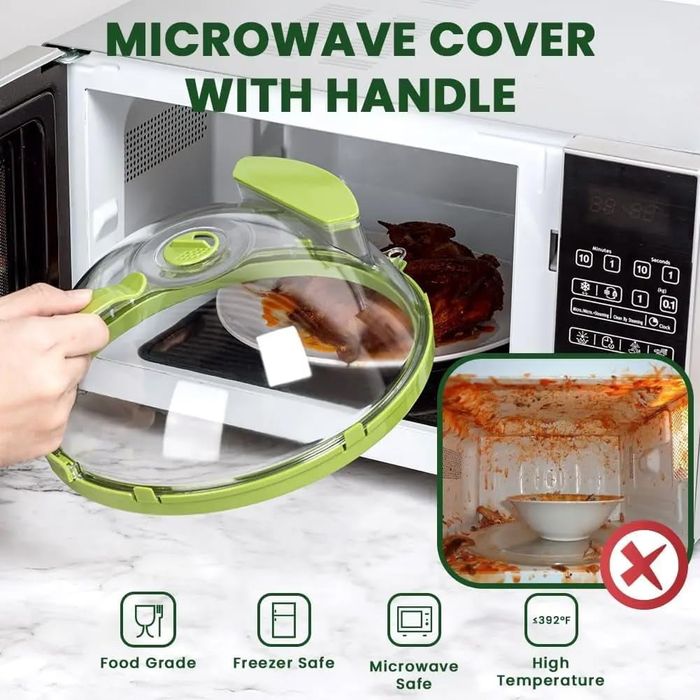 Safe Splatter - Microwave Splatter Cover with Water Steamer