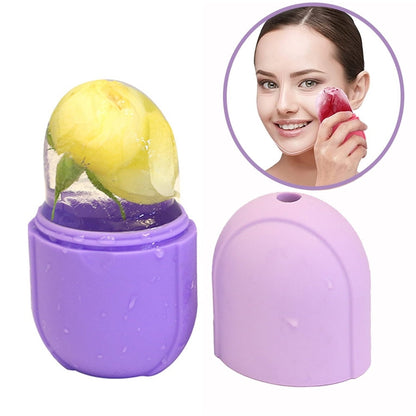 Frost Skin - Silicone Ice Mold Face Massage (Pink/Purple)