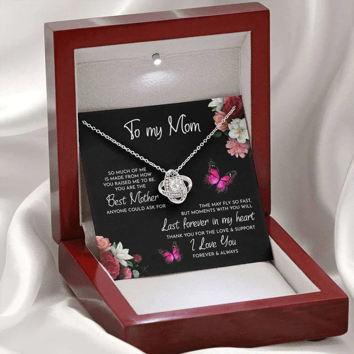 Knot Majka - Mother's Day - To My Mom Time May Fly Love Knot Necklace