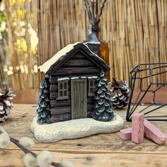 Cabin Aroma - Log Cabin Incense Burner With Smoking Chimney