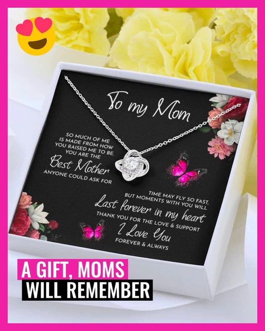 Knot Majka - Mother's Day - To My Mom Time May Fly Love Knot Necklace